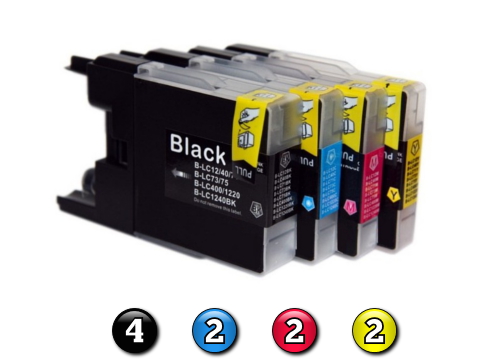 10 Pack Combo Compatible Brother LC73 (4BK/2C/2M/2Y) ink cartridges